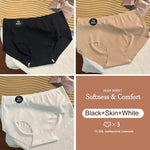 3PCS New 7A Ice Silk Waist Maillard Seamless Yoga Classic Antibacterial Crotch Simple Solid Color New Sports girl 2024 M-XL