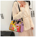 PU New Personality Stylish Shoulder Bags Design Patchwork Zipper 2025 Hot Sale Women's Bags Retro High Quality Women's Bags