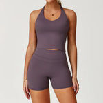 Yoga Set 2PCS Women Tracksuit Nude Feeling Workout Sets Gym Clothes Push Up Fitness Running Sportwear Sport Bra Leggings Suit