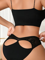 1pcs 2026 Fashion Hollow Out Sexy Women Panties Floral Sexy Lingerie Elegant Bow Decor Female Underwear Breathable Lady Briefs