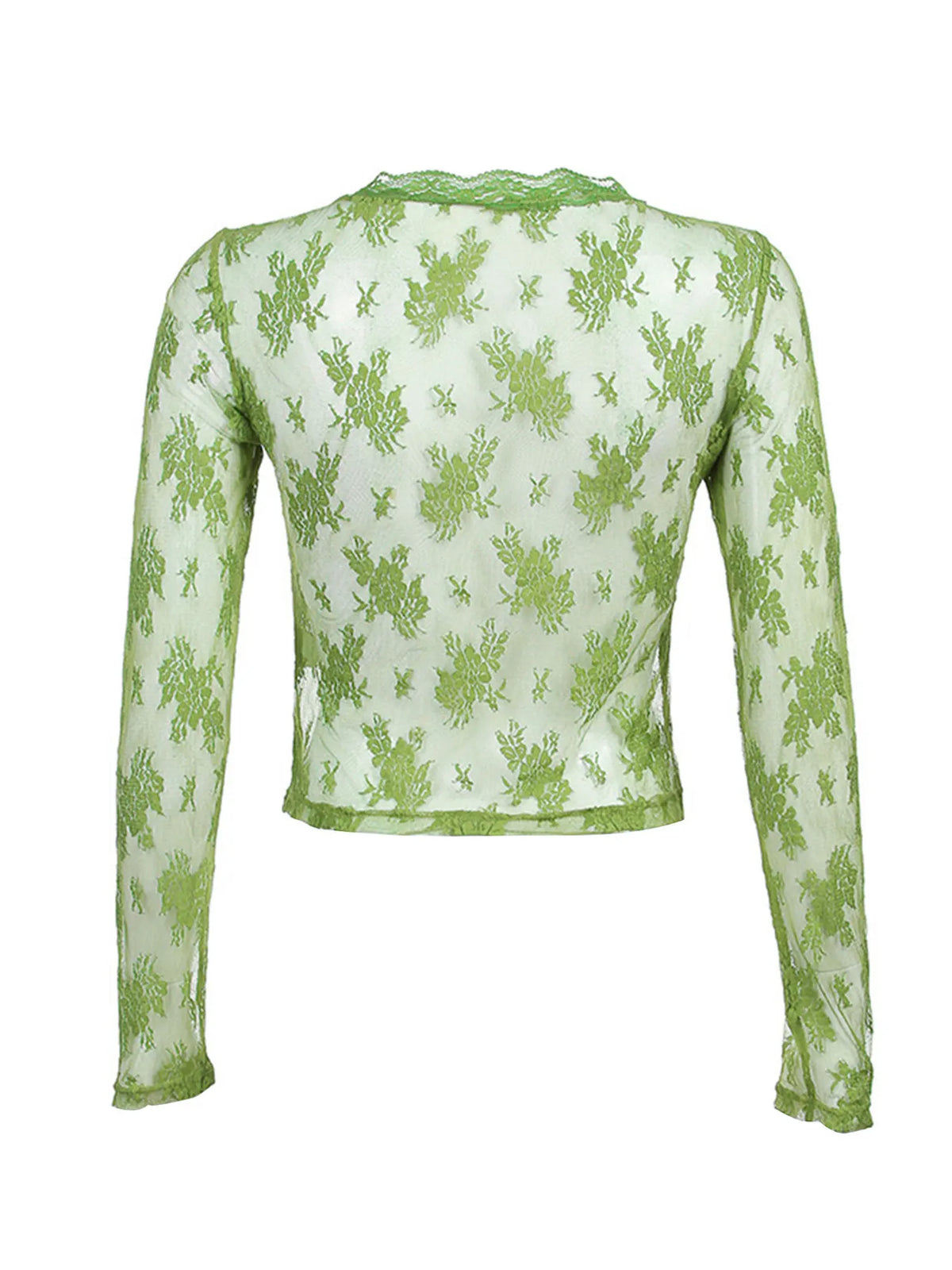 Women Floral Lace Shirts Long Sleeve Front Tie-up Smock Tops Sexy Beach Tops and Blouses Female See Through Cover-ups