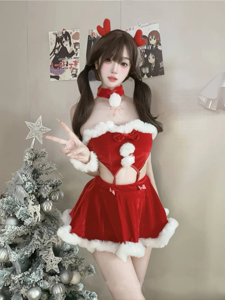 Sexy Halloween Game Costume Women's Rabbit Role-Play PU Leather Suit Underwear Bras Accessories Domestic Stock Available