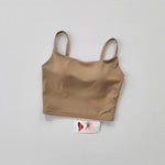 Women's yoga sports bra, small camisole vest integrated fixed gathering sports and fitness bra