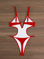 Sexy Hollow Out Backless Thong Bikini 2026 Women Black Coffee Golden Bead One Piece Swimsuit Beach Bathing Suit Holiday Swimwear