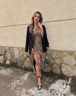 2024 Dress For Women Summer Chic Print Mesh Sleeveless Sexy Side Slit Slim Dresses Wild Beach Resort Style Woman Dress