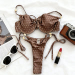 2026 Sexy Bikinis Micro Thongs Swimsuit Women Bathing Suit Rings Biquini Bandage Beachwear Print Swimwear Brazilian Bikini Sets