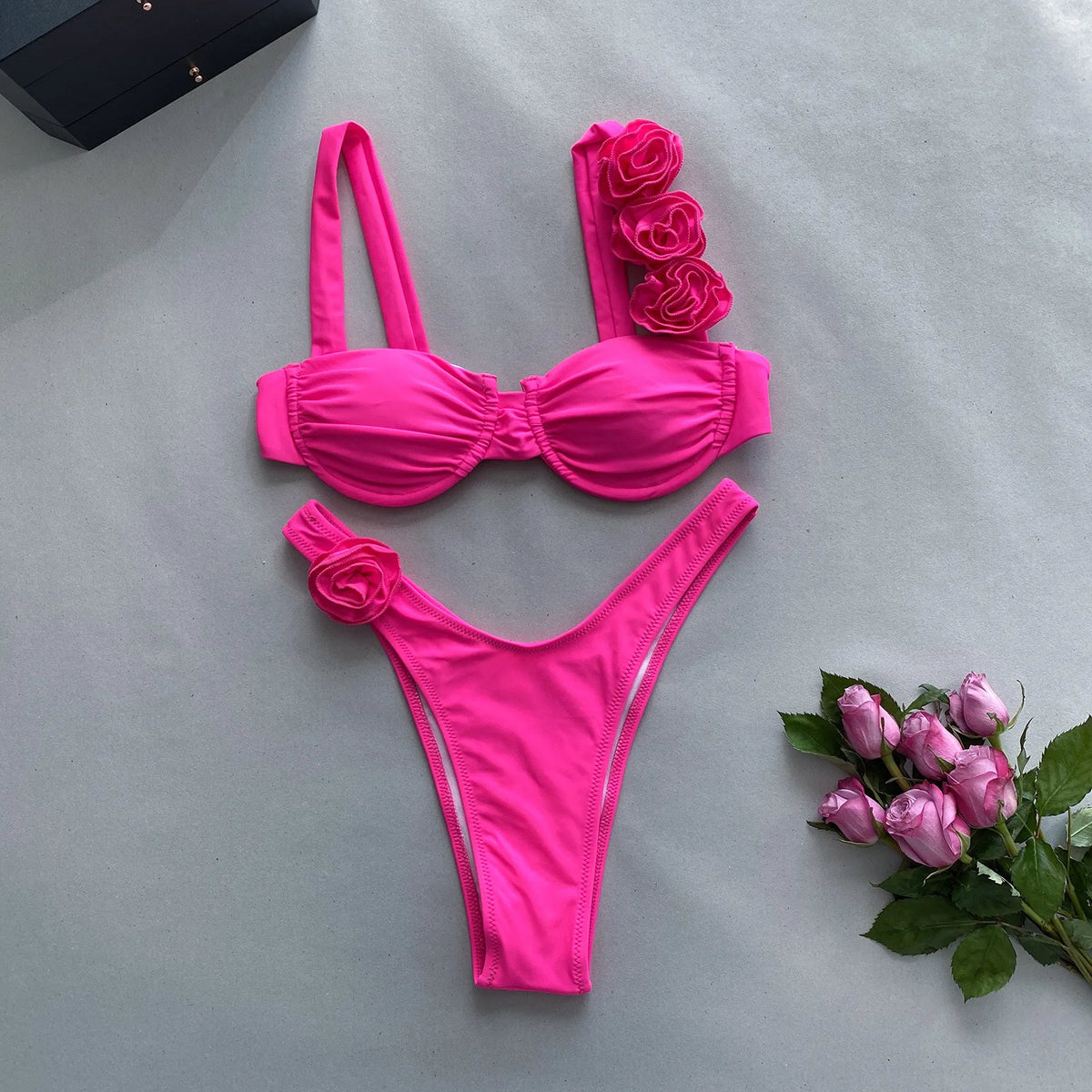 DEKA Brazilian Micro Floral Bikinis Set New Women Thong Swimsuit Sexy Female Push Up Swimwear Bathing Biquini Swimming Suits