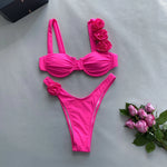 DEKA Brazilian Micro Floral Bikinis Set New Women Thong Swimsuit Sexy Female Push Up Swimwear Bathing Biquini Swimming Suits