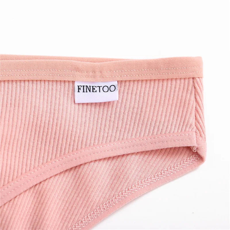 3Pcs/set Cotton Panties Women M-4XL Low Waist Underwear Plus Size Briefs Ladies Comfortable Underpants Female Panties Lingerie