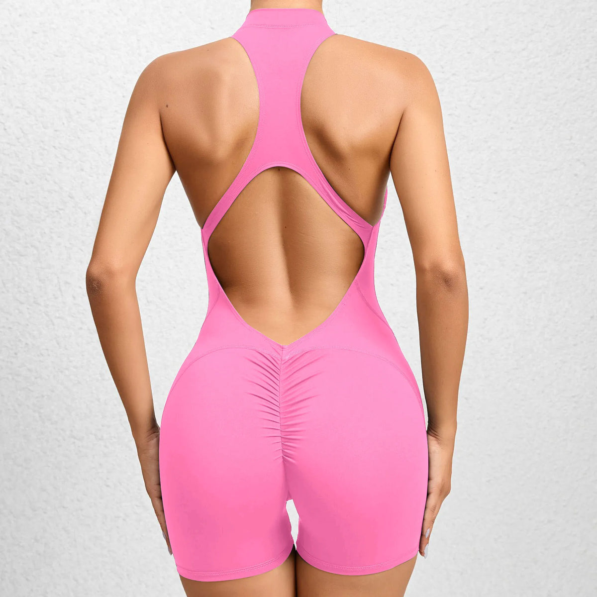 Women Yoga V Backless Jumpsuit Workout Bodysuit Sleeveless Gym Bodycon Sportswear Fitness Yoga Suit One Piece Outfit
