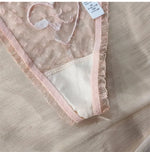 Embroidery Heart Sexy Girls Panties Women Briefs Thong Lace G String Underwear Thin Transparent Low Waist Female Lingerie