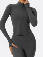 Hearuisavy Summer Ultra-Soft Fabrics Tight Sports Jackets Women Zipper Gym Yoga Clothes Female Quick-Dry Long Sleeve Sportswear