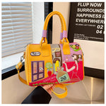 PU New Personality Stylish Shoulder Bags Design Patchwork Zipper 2025 Hot Sale Women's Bags Retro High Quality Women's Bags