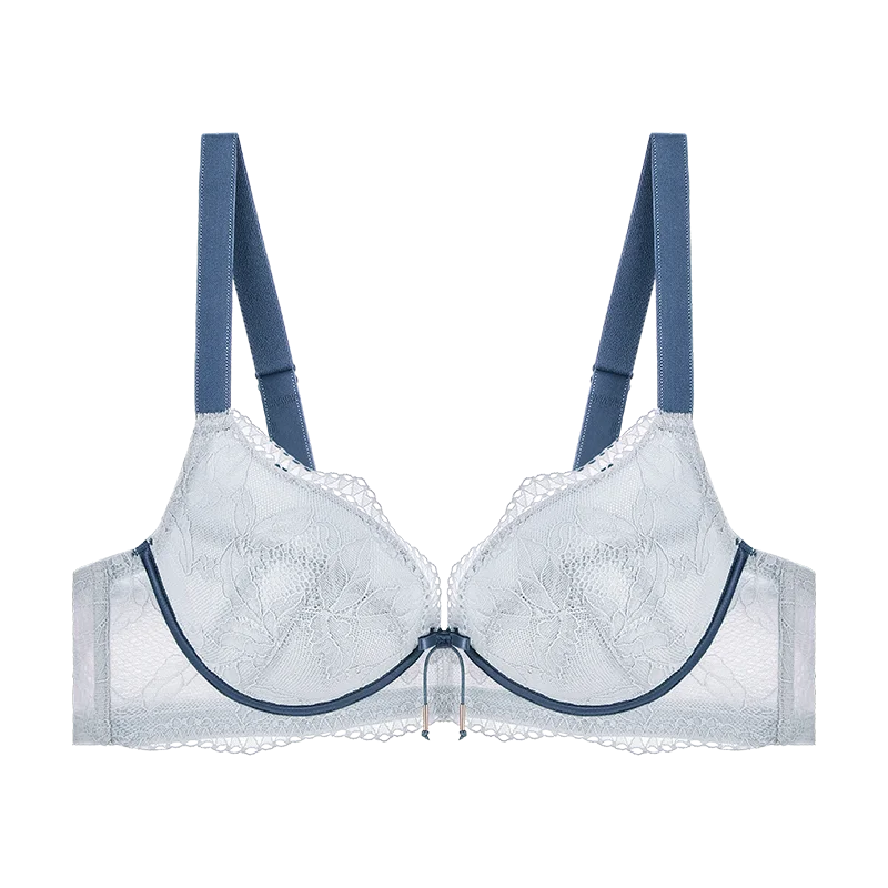 Large Size Bra Ultra-thin French Lace Sexy Anti Bulge Point Big Chest Appears Small SWD9007