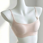 One-piece Seamless Wireless Square Neck Bra Women Adjustable Thin Strap Daily Brassiere Everyday No-Show Underwear S-XL