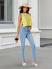 Women Summer Tank Tops Casual Tie up Side Floral Embroidery Sleeveless Shirt Basic Vest for Streetwear