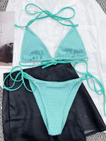 Sexy Extrem Bikini 2026 Women Hot Pink Cut Out Ribbed Push Up Thong Swimsuit Brazilian Bathing Suit Tie Side G String Swimwear