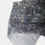 Toucheart Sexy Bow Knot Rhinestones Perspective Suspender Bra For Women Sexy Hottie Fishing Slit Lining Sleeveless Backless Bra