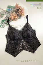 Summer French Lace Halter Bra Set Pure Sensual Beachwear Lightweight Mesh Bralette Backless Wirefree Comfort AU MOYISU Sexy Bra