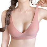 Push-Up Seamless Bras For Women Non-wire Brassiere V-neck Bralette Removable Pads Sports No Trace Underwear Sexy Lingerie S-3XL