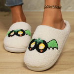 Women Cartoon Plush Slippers Winter 2024 Halloween Style Non Slip Warm Winter Home Slippers Ladies Casual Soft Sole Cotton Shoes
