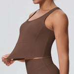 Women's Yoga Vest Shockproof Fixed Cup Beauty Back Yoga Top Outdoor Sports Running Fitness Vest