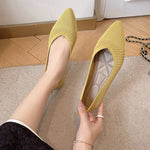 2025 Women Pointed Toe Flats Breathable Fabric Spring Summer Flat Shoes Soft Sole Slip-on Girls Daily Walking Driving Loafers