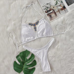 DEKA Extreme Mini Micro String Diamond Bikini Set Women Thong Swimsuit Female Triangle Swimwear Two Pieces Bikini Halter Bathing
