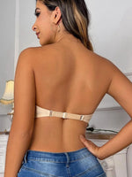 BEAUWEAR Front Closure Demi Bra for Woman Plain Invisible T-shirt Bra Strapless Bras Beauty Back Lingerie B C Cup