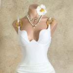 Sexy Mesh Skirt Swimwear Sets Women 2026 New Metal Strap Shell Underwire Tummy Control One Piece Swimsuit Bathing Suits Monokini