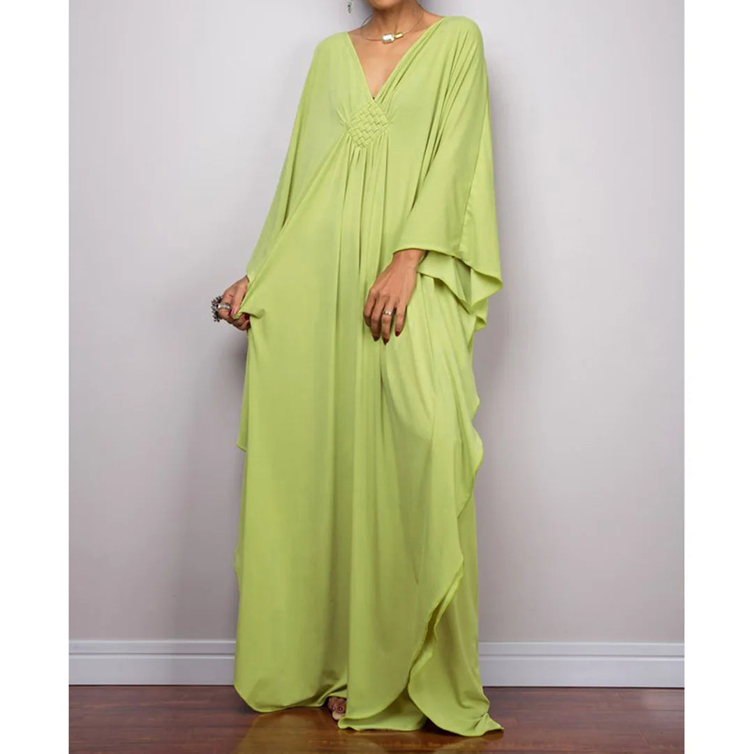 Greek Goddess Long Dress Batwing Sleeve Tunic Beach Cover Up Cover-ups Beach Dress Beach Wear Beachwear Kaftan Maxi Dress V4427
