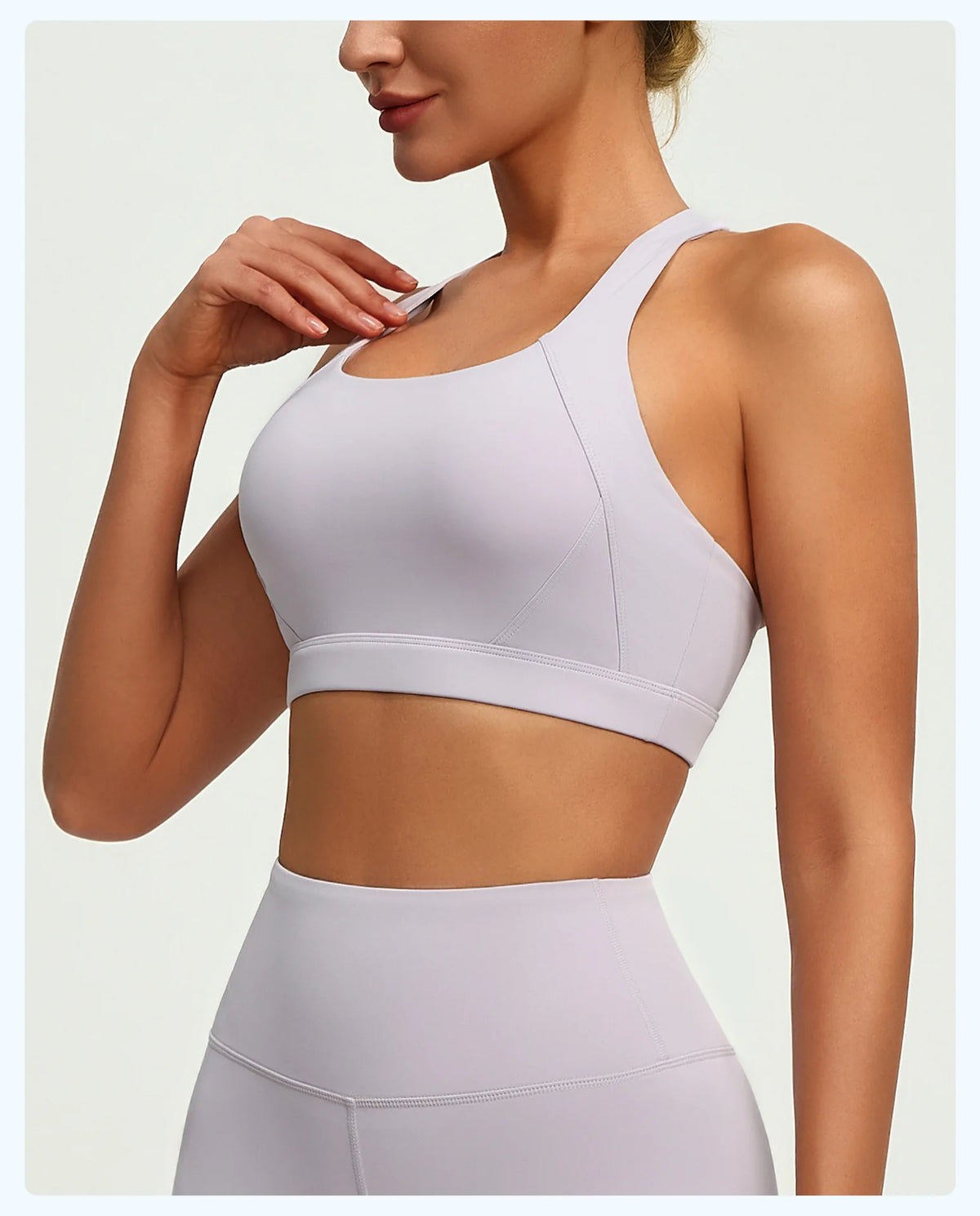Solid Color Sports Bra Women Cross Back High Support Yoga Bra Sports Top Compression Training Gym Bras Fitness Underwear Woman