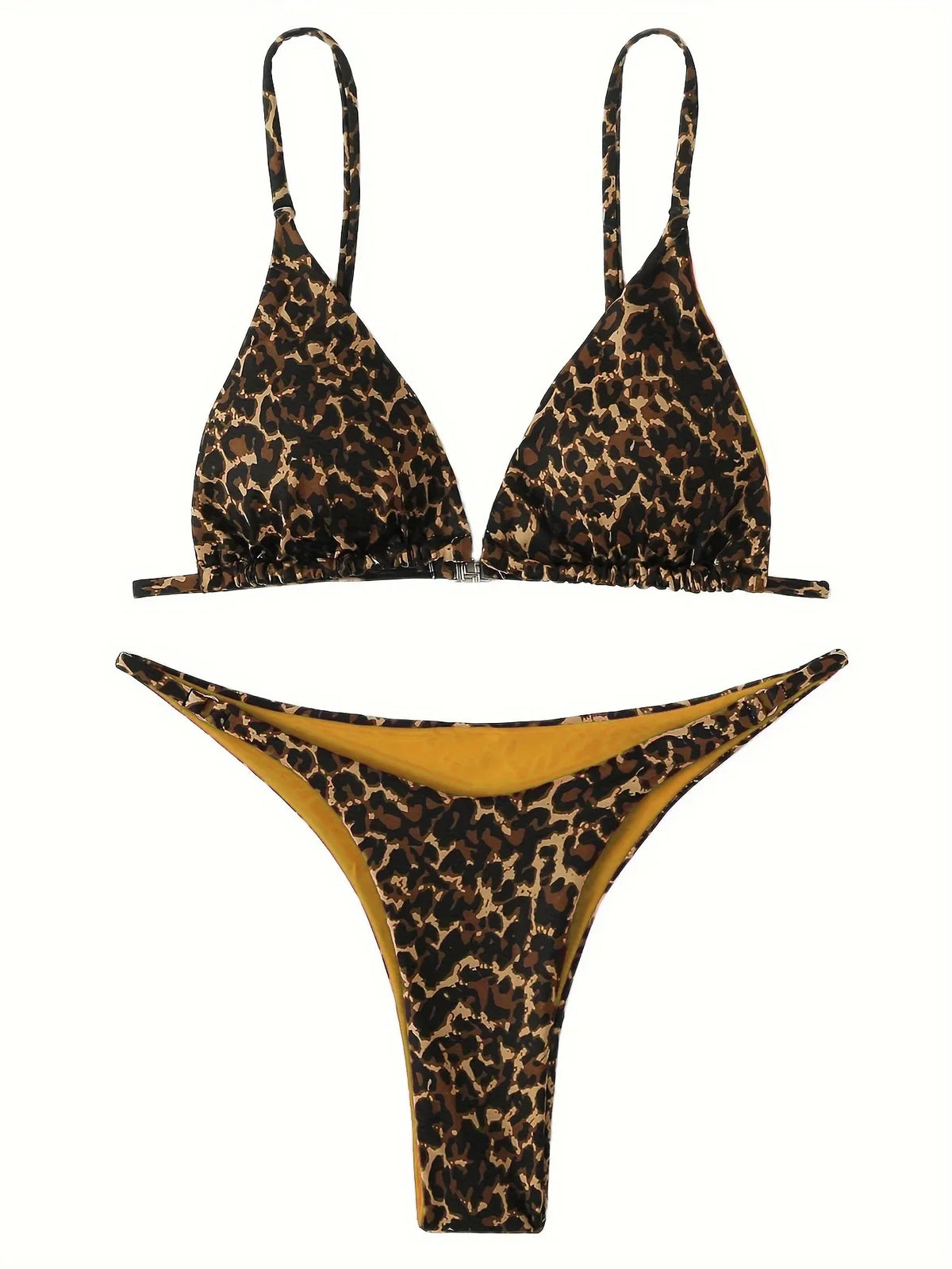 2024 Micro Leopard Bikini Women High CutBandage Push Up Swimsuit Sexy Bathing Suit Padded Thong Swimwear,summer Beach Vacation