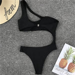 2026 Asymmetric One Shoulder Women Swimwear One Piece Swimsuit Female Monokini Bather High Cut Out Bathing Suit Swim Bodysuit