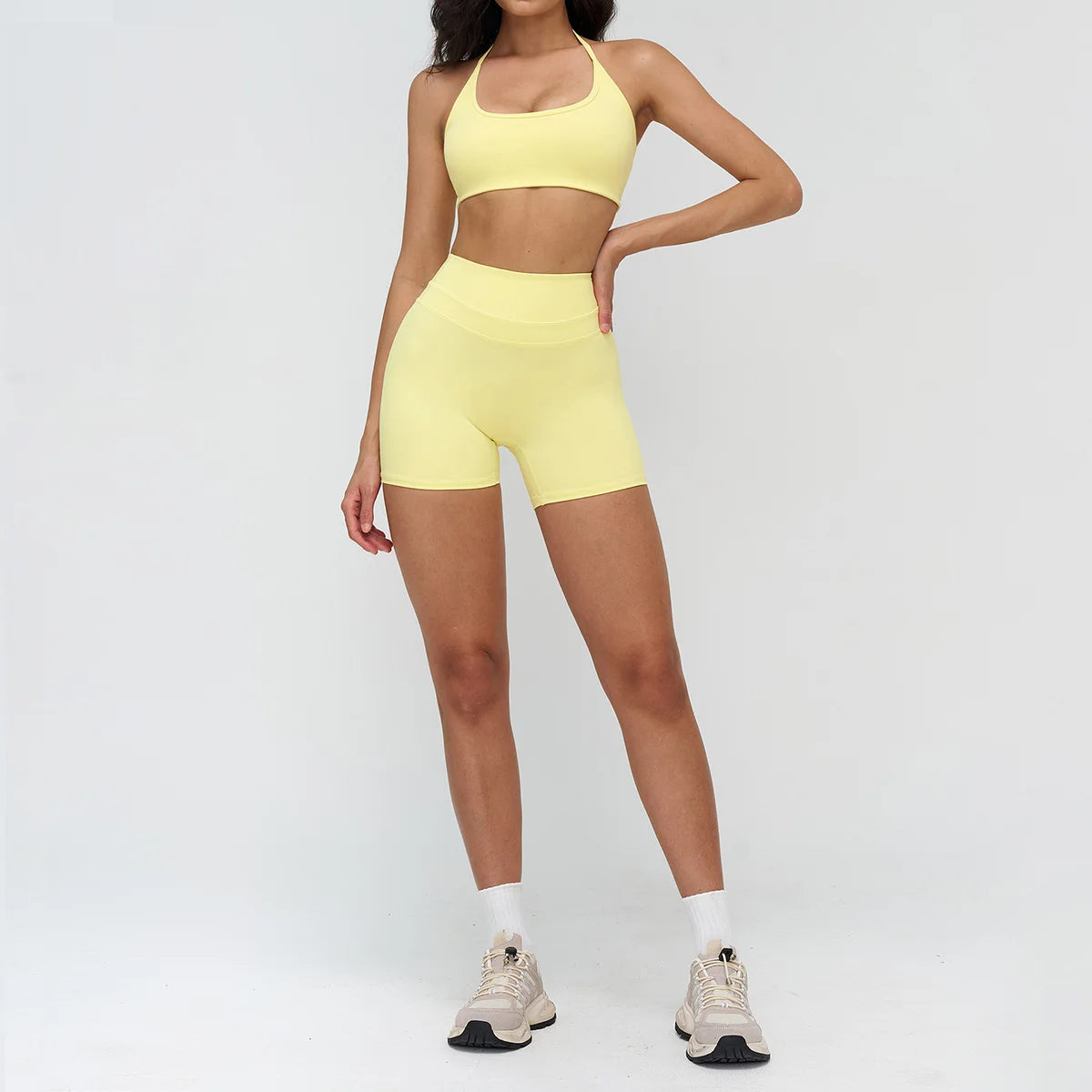 2 Pieces Sportswear Women Yoga Set Gym Clothes Fitness Set Outfit Outdoor Long-Sleeved Shirt Tracksuits Sports Bra Gym Leggings