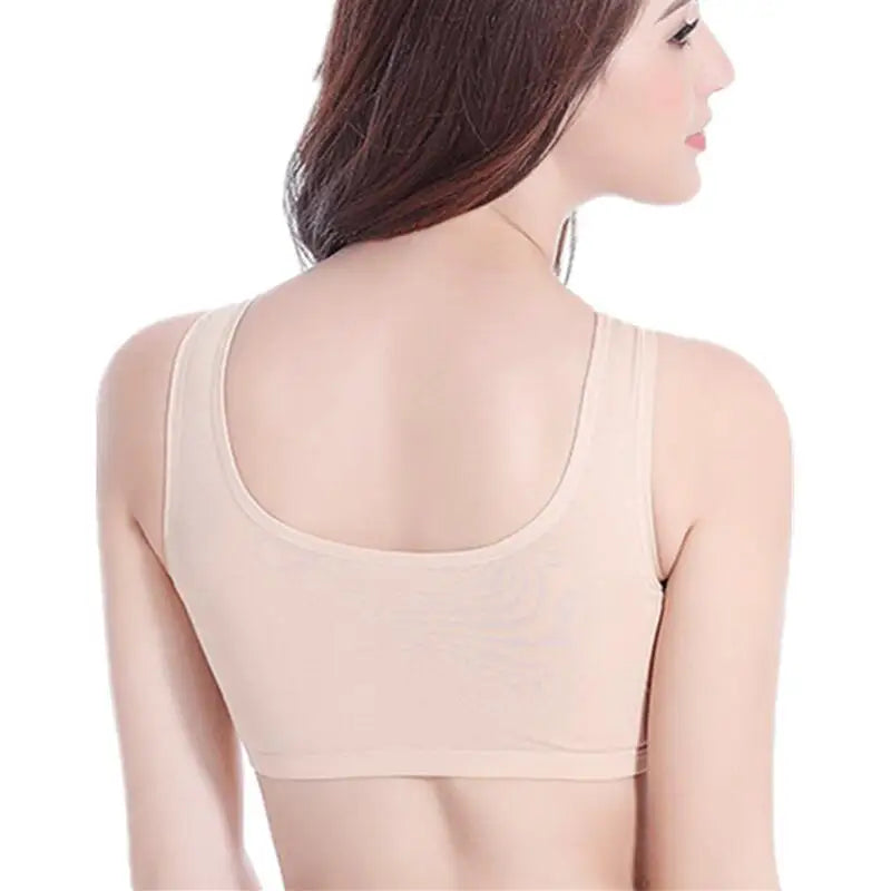 Breathable Cotton Bra No Rims Seamless Women's Underwear With breast pads Gathers Bralette Comfortable Sleeping Brassiere