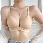 2Pcs/Set Underwear 3/4 Cup Push Up Bra Female S-XXL Seamless Bras For Women Non-wire Bra Sexy Lingerie