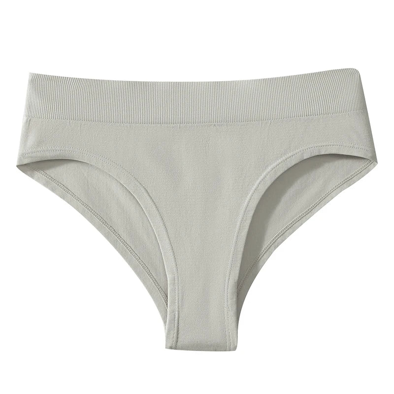 1Pc High Rise Panties Briefs Female Underpants Solid Color Women Seamless Underwear Sexy Lingerie Comfort Sport Intimates S-XXXL