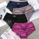 Women's Panties Sexy Lace Seamless Female Underwear Low-Waist Plus Size XXXXL Elasticity Briefs for Ladies Breathable Lingerie