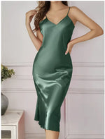 Sexy Nightie Woman Suspender Nightdress Backless Camisolas Night Dress Lingerie Nightgown Sleep Tops Pajamas Satin Woman