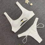 Micro Bikini 2022 Sexy Women Swimsuit Female Rib Bikini Set Push Up Women Swimwear Brazilian Biquini Cut Out Neon Bathing Suit