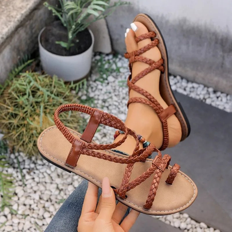 Women's Sandals Sexy Summer Shoes For Woman Summer Sandals 2026 New Flat Sandals Chaussures Femme Beach Shoes Female Footwear