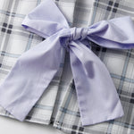 Women Sleepwear Long Sleeve Bow Tie Front Plaid Tops with Elastic Waist Pants Loose Fall Winter 2 Pieces Pajamas Sets