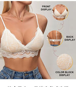 Lace Bra Women Non-wire Bralettes Small Cup Push Up Bras Backless Sexy Lingerie French 1/3 Cup Underwear Female Padded Brassiere