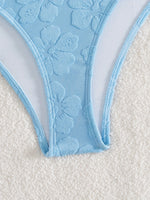 ZTVitality Solid Blue Sexy One Piece 2025 New Padded Bra Halter Swimsuit Women's Swimwear Summer Beachwear Monokini