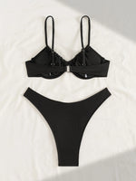 ZTVitality Sexy Solid Underwire Bikinis 2025 New Arrival Two- Piece Push Up Swimsuit Women's Swimwear Summer Beachwear Biquini