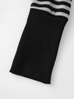 Women Striped Print Long Sleeve Tops Fitted Round Neck Fall T-shirts Casual Streetwear for Daily Office Party