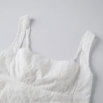 2026 Summer Women's Floral Eyelet White Cami Dress Sleeveless Square Neck A-line Dress Beach Bohemian Retro Sundress