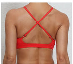 Women's Yoga Bra - Running Cross Back Breathable Naked Feel Sports Fitness Brafor Yoga Running Gym Top