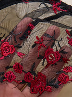 A Set of Black Sexy Lingerie, Featuring Floral Patterns, Combining Allure and Sensuality in One ZA824028